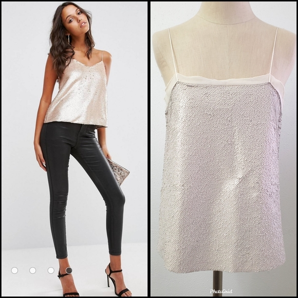 NWT Flip Sequin MNG Mango Matte Camisole Size Small - Picture 3 of 9